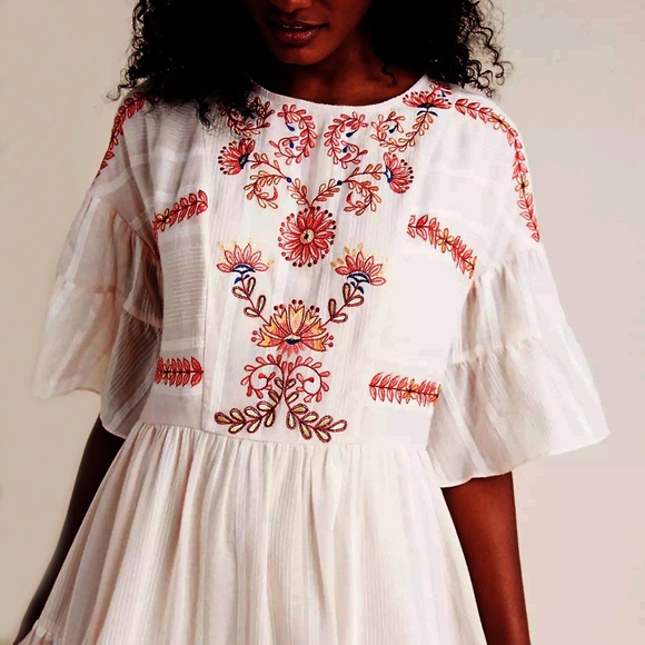 Anthropologie Embroidered Tunic Dress - Picture 4 of 9